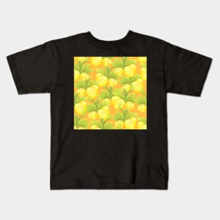 Graphic lemon on orange Kids T-Shirt
